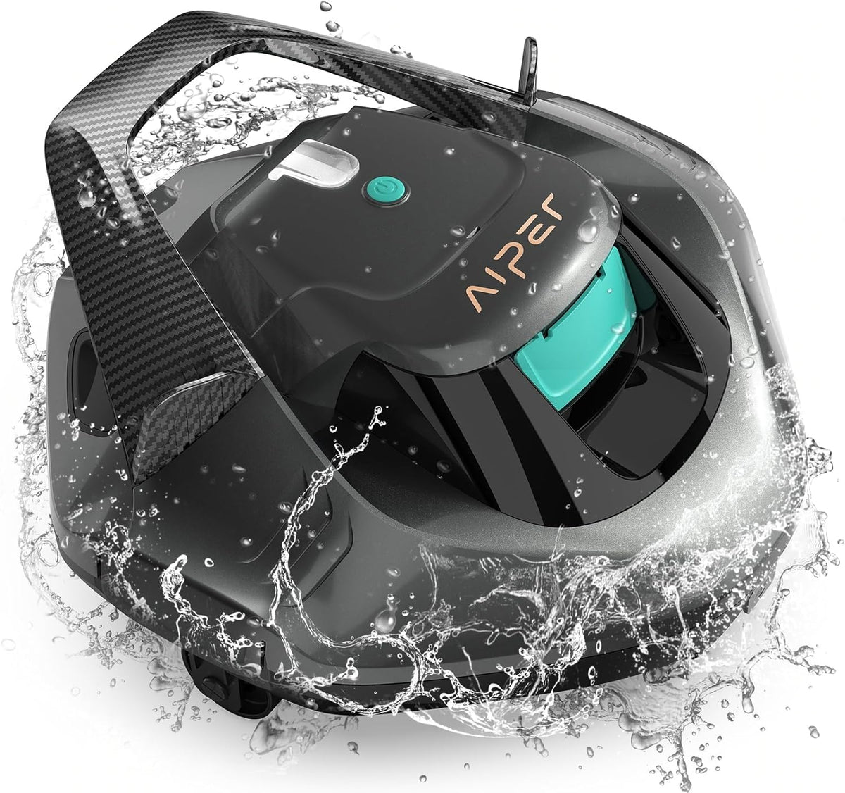 AIPER Seagull SE ZT2002 robot limpiafondos piscina - Para piscinas planas hasta 80 m2 - Indicador LED y funcionamiento inalámbrico - Estacionamiento automático gris