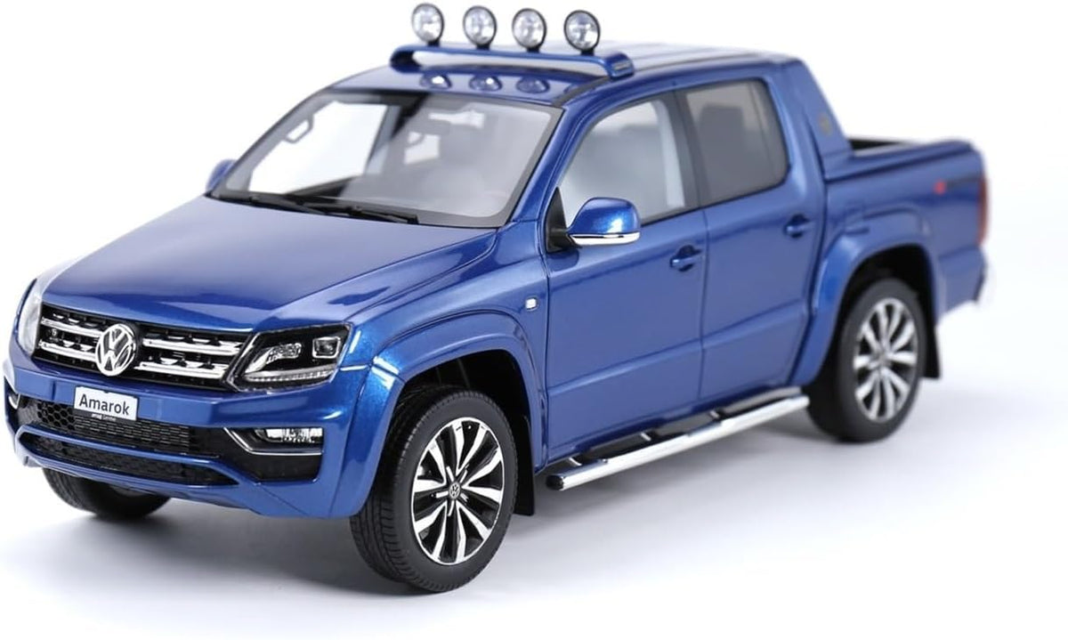 Maqueta camioneta 1 a 18 azul - resina 20 x 10 x 10 cm - coche estático de exhibición artística