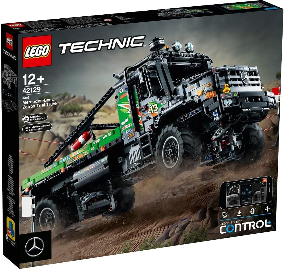 Camión trial 4 x 4 Mercedes Benz - 2110 piezas plástico multicolor - todoterreno app con pilas