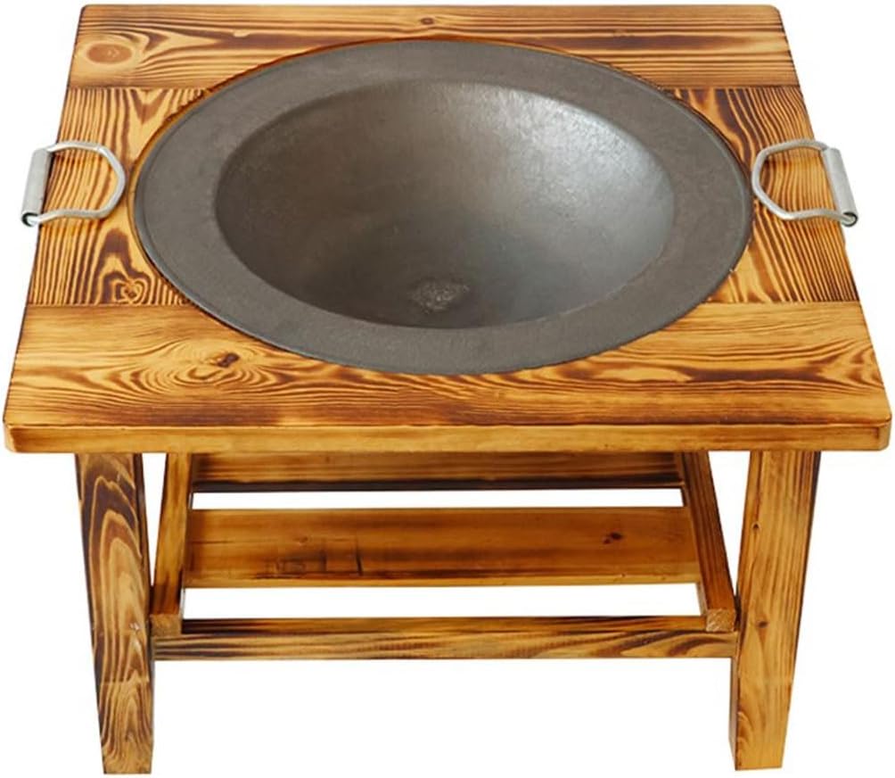 Joytar Mesa para fogata portátil - Capa inferior de almacenamiento integrada - Asa para facilitar el transporte - Para camping cocina y reuniones al aire libre