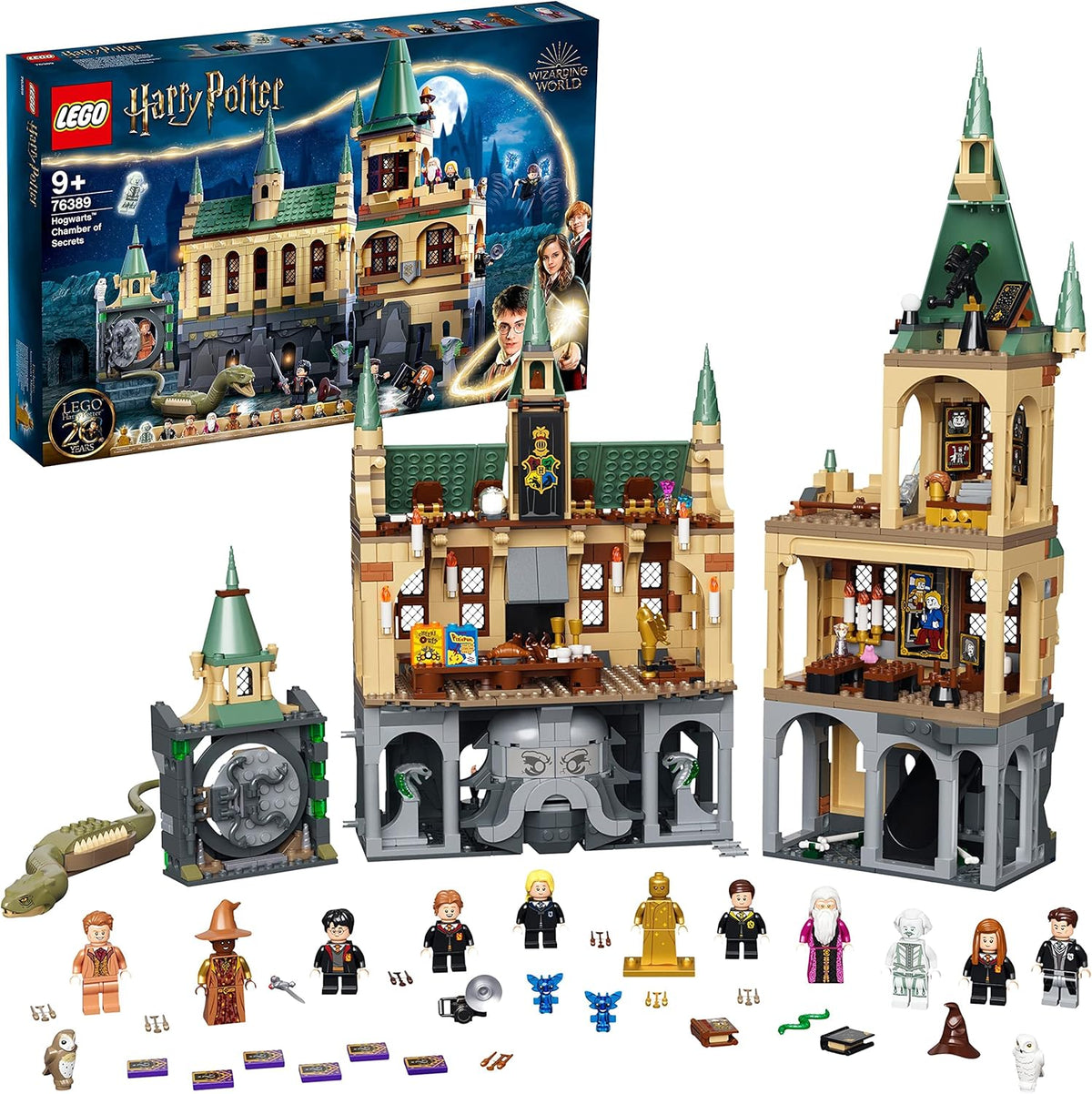 LEGO Harry Potter Castillo Hogwarts Camara Secreta set coleccion 20 aniversario minifigura Voldemort oro 76389