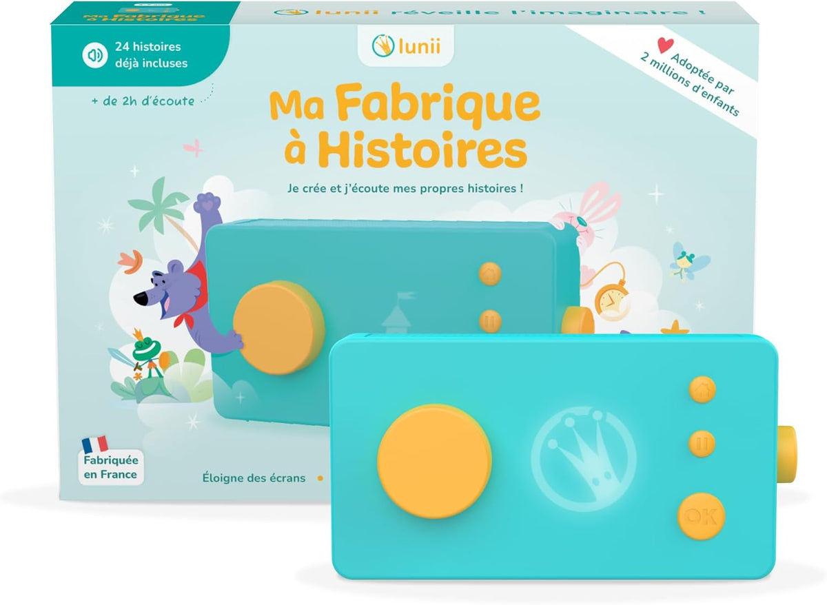 Lunii Ma Factory a Histoires Verde Cuentacuentos Interactivo Infantil con Audiolibros y Historias Personalizables