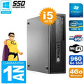 HP EliteDesk 800 G1 SFF Core i5 4570 4GB RAM 960GB SSD DVD WiFi Windows 7 PC Sobremesa Reacondicionado Oficina Hogar Rendimiento Estable - HP EliteDesk 800 G1 i5 SSD 960GB DVD WiFi - Ordenador de Sobremesa para Oficina y Uso Diario