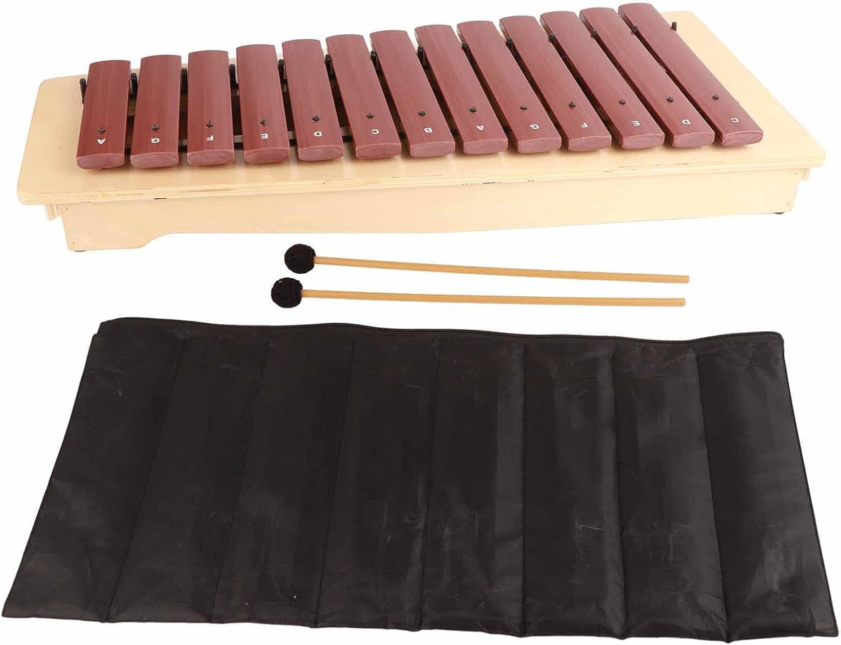 VGEBY Xilófono Infantil de 13 Tonos Instrumento Musical de Madera de Pino Caja Orff con Sonido Nítido Juguete Educativo