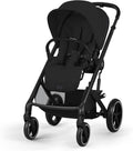 CYBEX Gold Balios S Lux silla de paseo - Desde nacimiento hasta 4 años y 22 kg - Arnés ajustable con una mano y reclinación ergonómica - Moon Black plegable