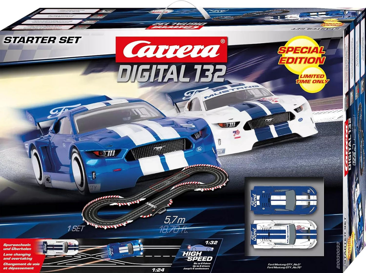 Carrera Digital 132 starter set circuito de carreras electrico escala 1 24 pista slot coche slot sistema cable electrico plastico acrilico negro