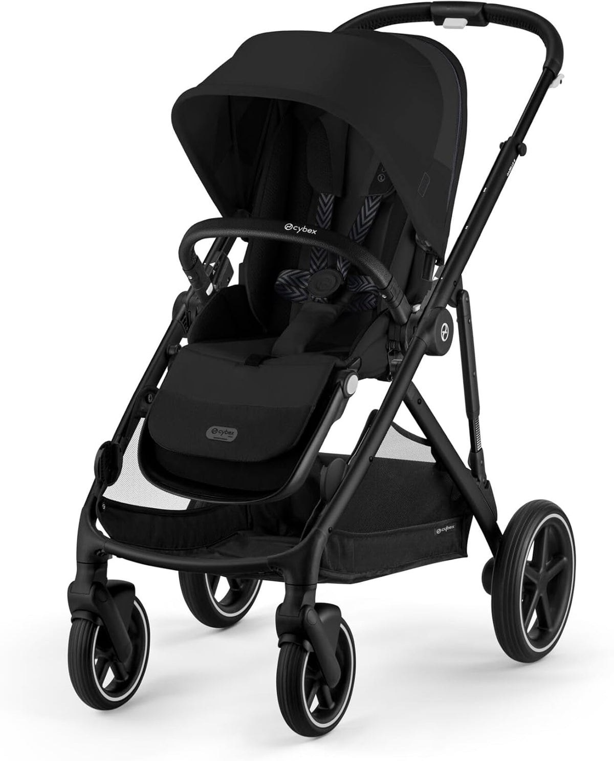 CYBEX Gazelle S cochecito modular - Desde nacimiento hasta 4 años y 22 kg por asiento - 20 configuraciones en modo individual o dúo - Moon Black con arnés 5 puntos