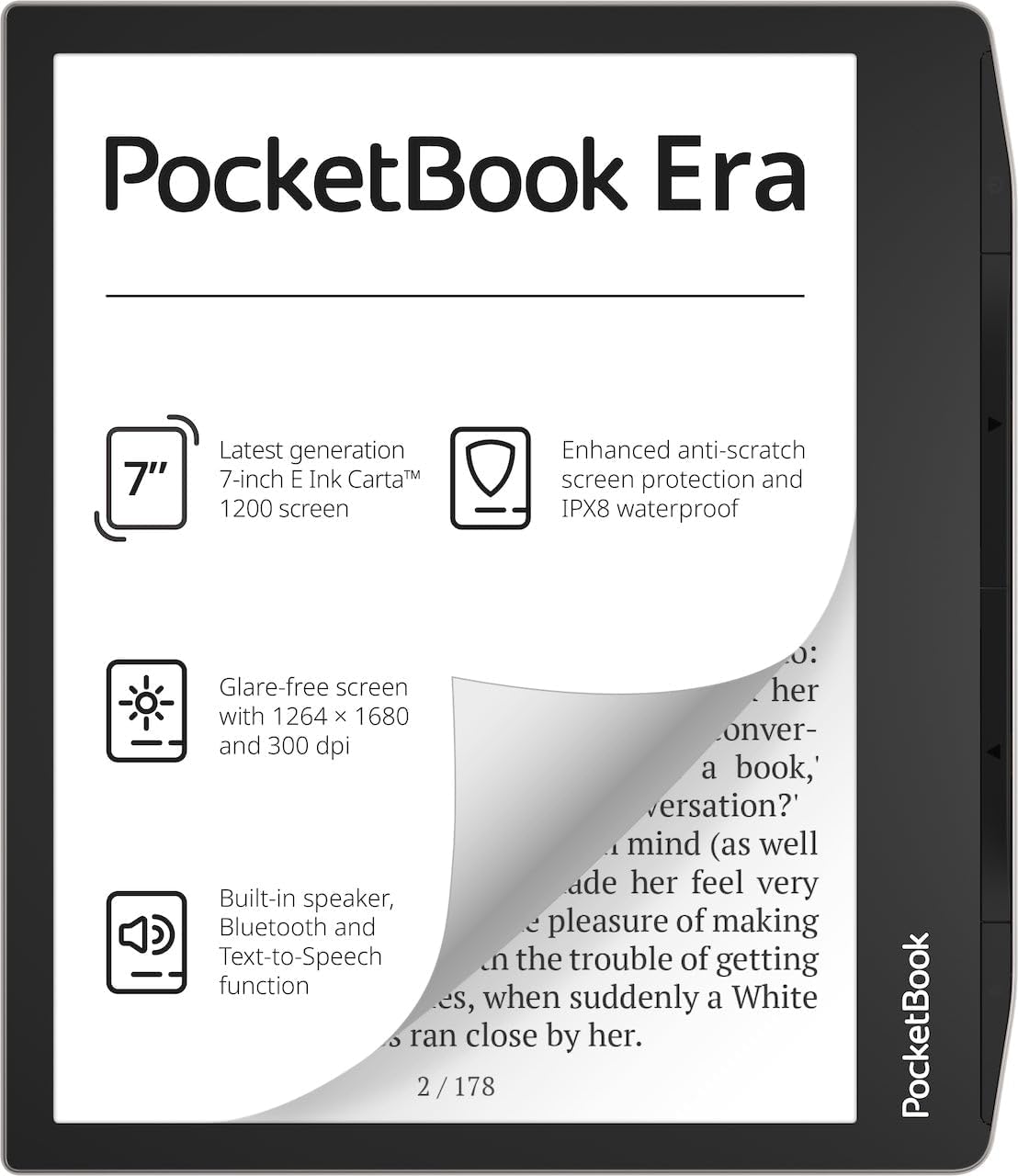 Pocketbook Era Stardust Silver Lector Libro Electronico 7 Pulgadas E Ink 16GB Bluetooth 1404x1024 Bateria Larga Duracion 30 Dias Accesorios PC Portatil Multicolor - Ebook Reader Portatil - Dispositivo de Lectura Digital Avanzado