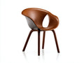 Sillas de comedor piel sintética 56x54x80 cm - marrón - diseño envolvente moderno